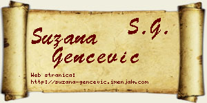 Suzana Genčević vizit kartica